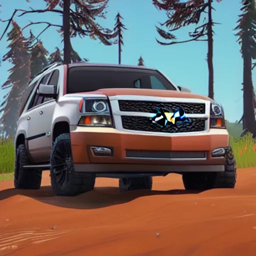 Prompt: chevy tahoe in fortnite