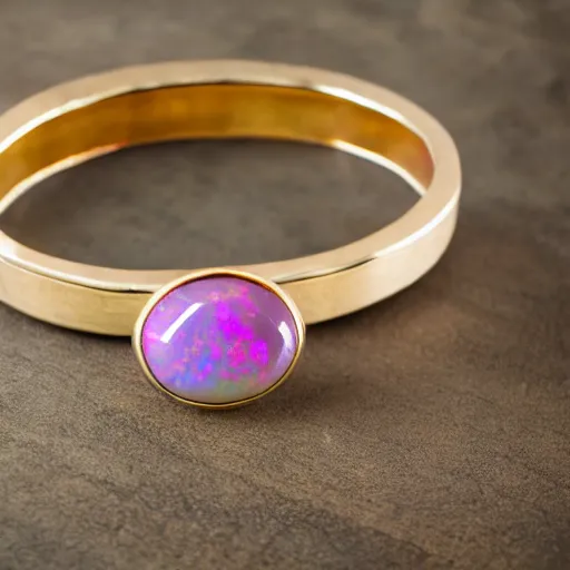 Image similar to 4K Gold collar neckless , Single Center sinister gem opals pink gem, Shungite Bangle, Mineral and Gold Jewelry, Product Photography