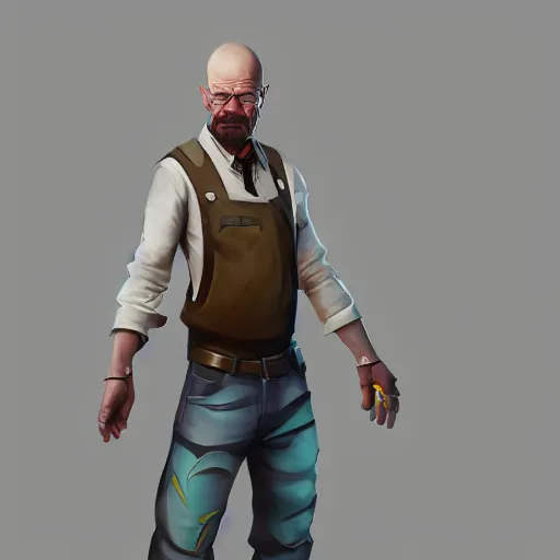 Image similar to walter white as a fortnite skin by greg rutkowski