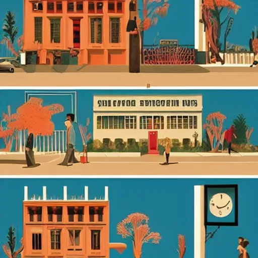 Image similar to a beautiful painting representative of the art style of wes anderson and spike jonze