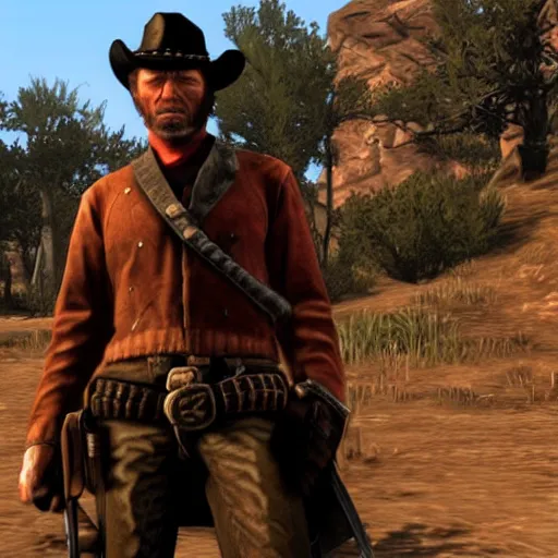 Prompt: clint eastwood in red dead redemption
