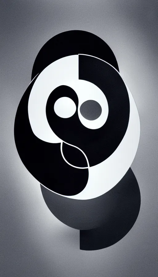 Prompt: Abstract representation of ying Yang concept, by studio 4c