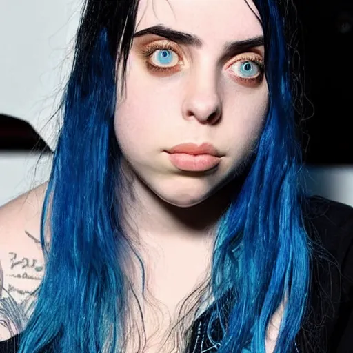 Image similar to billie eilish with huge nose transplantation