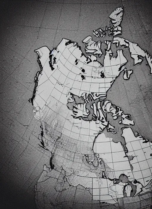 Image similar to professional fine detailed photo of a canada map, iphone photo, instagram, black and white - - cfg _ scale 7