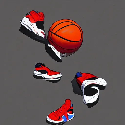 Image similar to basketball sneaker concept art, artstation, sharp focus, illustration, concept art by tooth wu