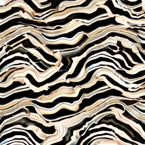 Prompt: banded agate patterns that resemble a tropical beach