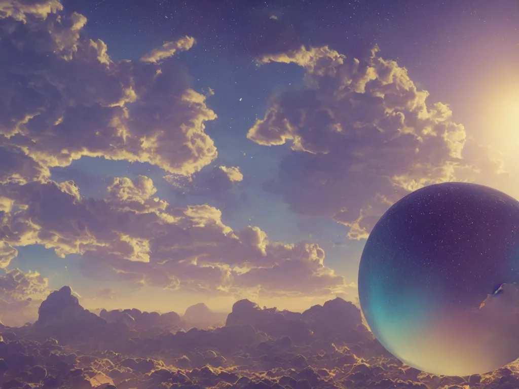 Prompt: 3 d render, sunlight study, the universe is a spheroid region 7 0 5 meters in diameter, art nouveau, by frederic edwin church and ( ( ( ( ( lisa frank ) ) ) ) ), 8 k, sharp focus, octane render