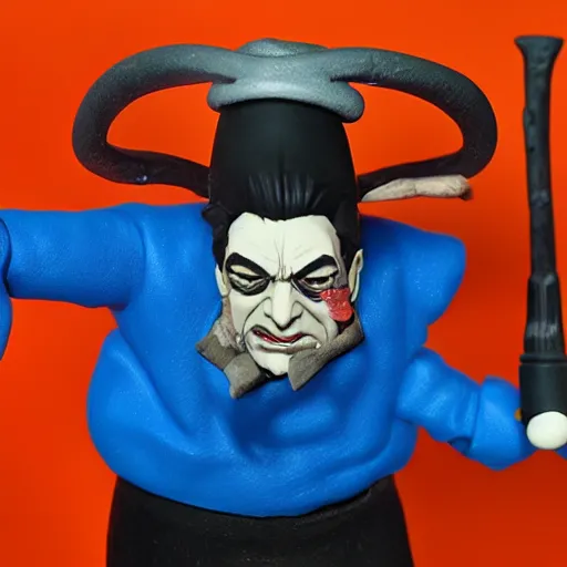 Prompt: a francis bacon bull stop motion vinyl action figure, plastic, toy, butcher billy style