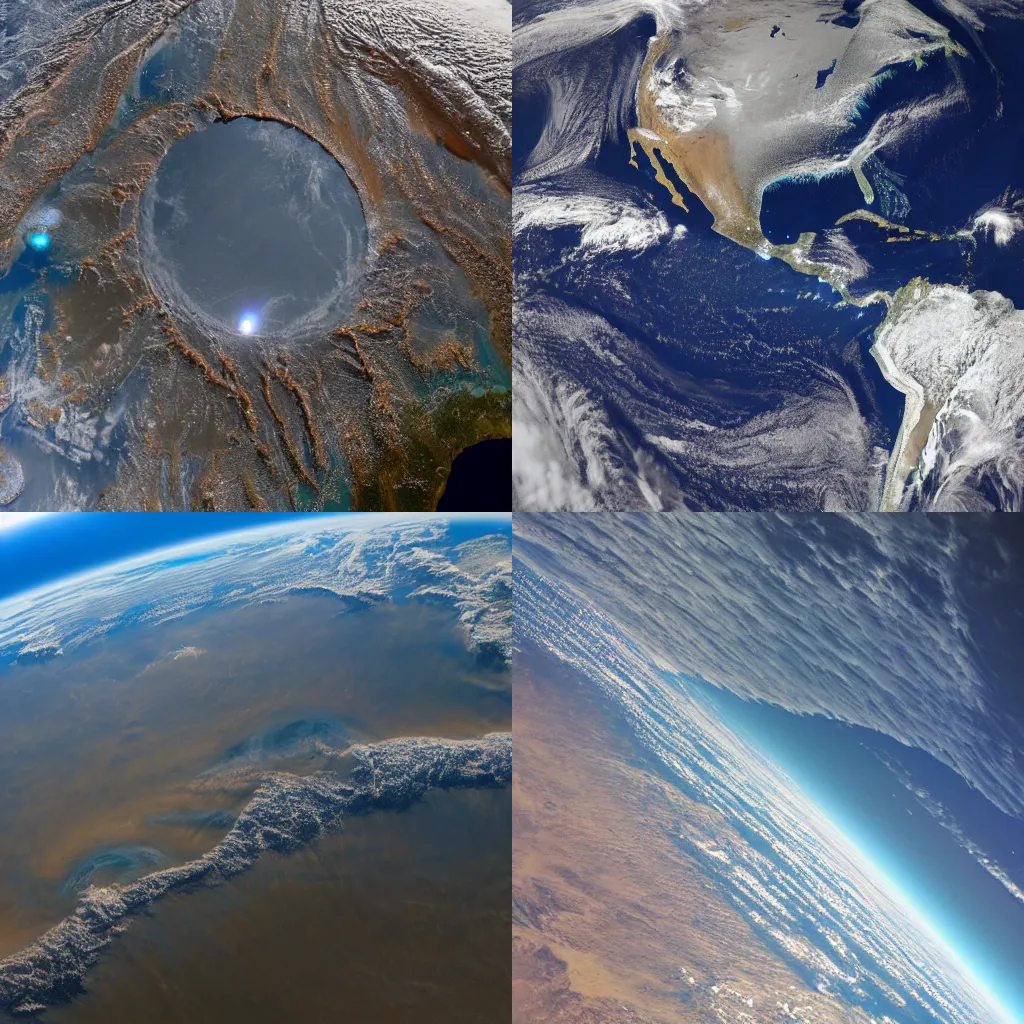 Prompt: view of Earth from orbit