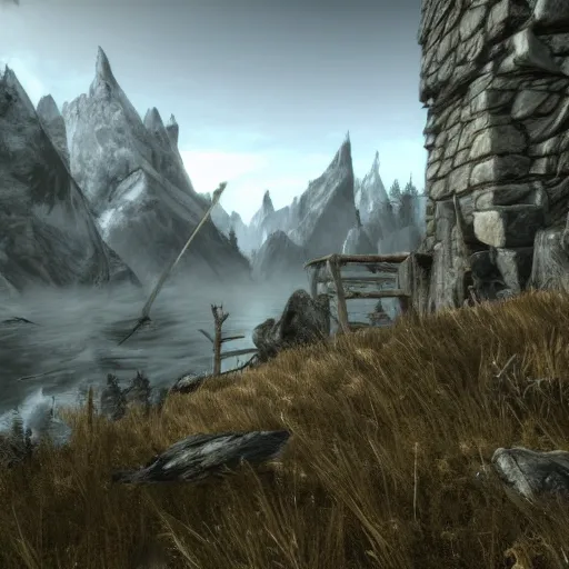 Prompt: Skyrim in real life 4K quality super realistic