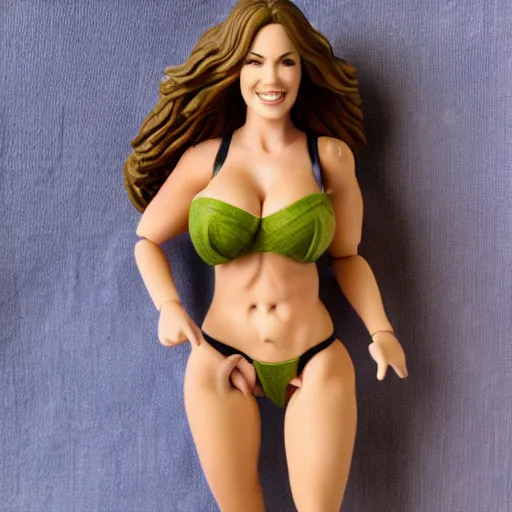 Image similar to kelly brook action figure, figurine, detailed product photo, high quality,