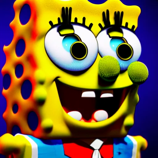 Image similar to perfectly - centered close - up face - portrait of evil spongebob, intricate, elegant, super highly detailed, professional digital painting, artstation, concept art, smooth, sharp focus, no blur, no dof, extreme illustration, unreal engine 5, 8 k, by anne stokes