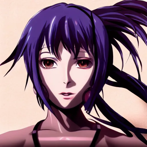 Prompt: female cyberpunk anime girl, symmetrical faces and eyes symmetrical body, Ghost in the Shell, Madhouse anime studios Black Lagoon, Perfect Blue, Wit studio anime, Jormungand anime, studio lighting, bright colors, beautiful, 35mm lens, vibrant, high contrast