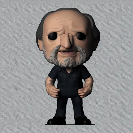 Image similar to bleary eyed werner herzog as a funko pop. 3 d render, 8 k, corona renderer, ray tracing