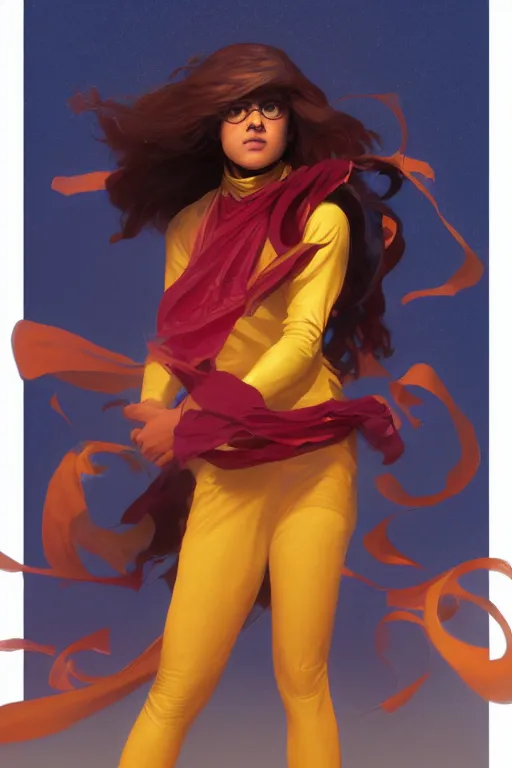 Image similar to A Full View of Kamala Khan played by Iman Vellani, filled with wonder. MCU. John hughes film. masterpiece 4k digital illustration by Ruan Jia and Mandy Jurgens and Artgerm and greg rutkowski and Alexander Tsaruk and WLOP and william-adolphe bouguereau, award winning, Artstation, art nouveau aesthetic, Alphonse Mucha background, intricate details, realistic, panoramic view, Hyperdetailed, 8k resolution, intricate art nouveau