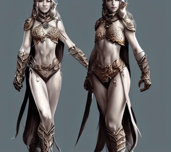 Image similar to high fantasy female character profile realistic concept art by hao zeng-H 832