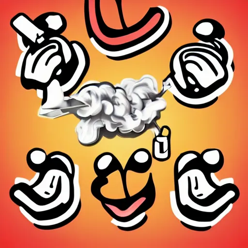 Image similar to smoking a crack pipe emoji