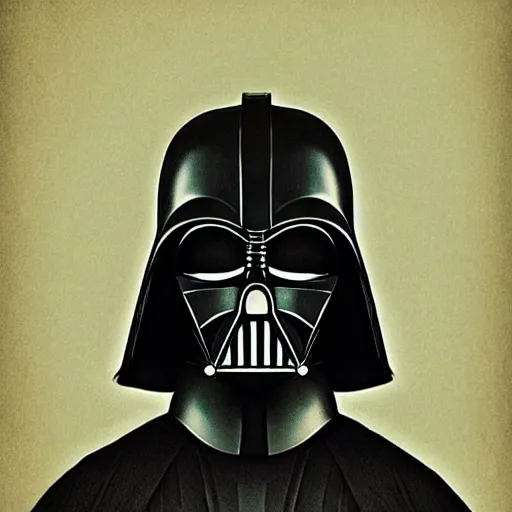 Image similar to highly detailed portrait of darth vader in the style by hieronymus bosch