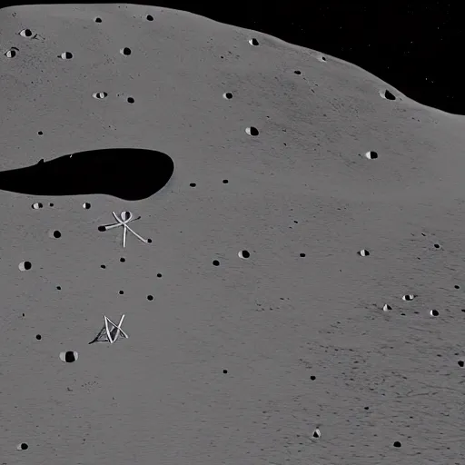 Prompt: a 3 d render of a goose on the moon by joan miro