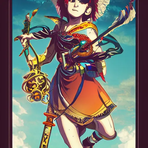 the fool tarot card, anime key visual, trending on | Stable Diffusion ...