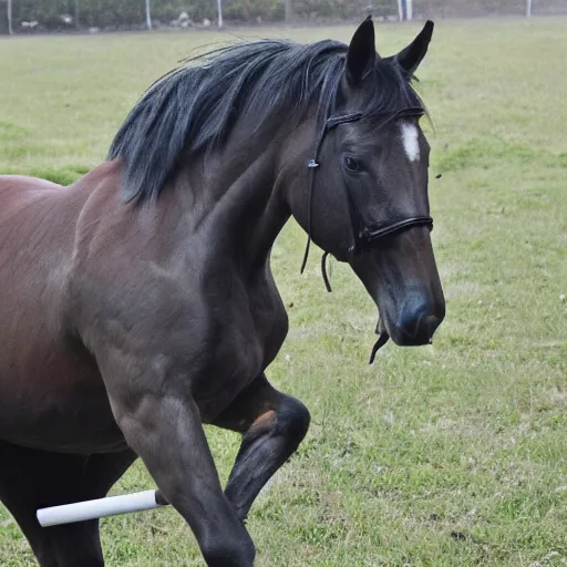 Prompt: horse smoking a joint