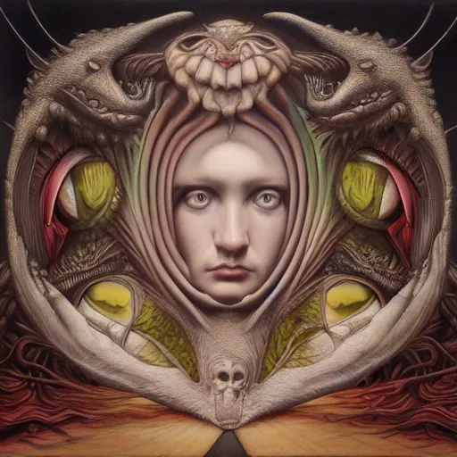 Prompt: album cover art, by mark ryden, by evelyn de morgan, by hr giger, hd, hyper detailed, 4 k