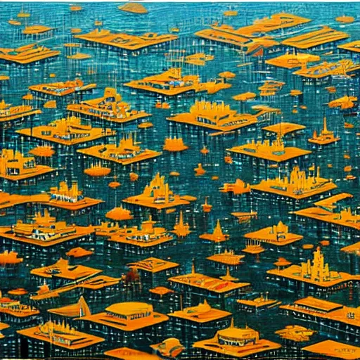 Image similar to floating city, mai anh tran,