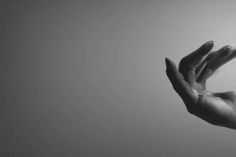 Image similar to Close-up of thin soft hand, hand with cigarette with smoke, hand with five fingers, hyper realistic, high details, photo, super resolution