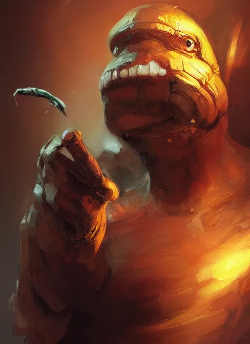 Image similar to caterpillar smoking a cigar, elegant, digital painting, concept art, smooth, sharp focus, illustration, from StarCraft by Ruan Jia and Mandy Jurgens and Artgerm and William-Adolphe Bouguerea