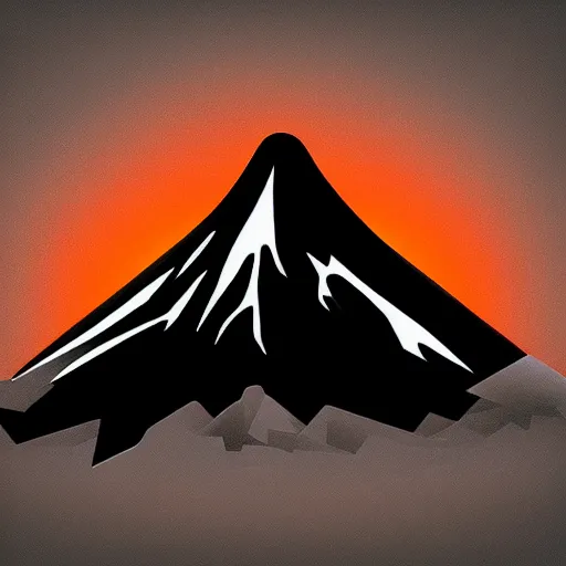 Prompt: a volcano, vector art