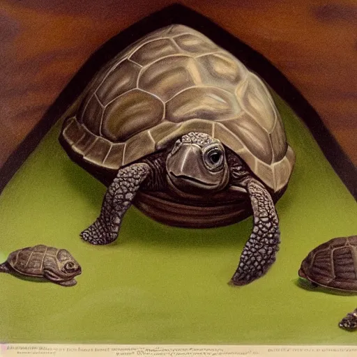 Image similar to portrait of mitch mcconnell as a turtle, martha greta kempton