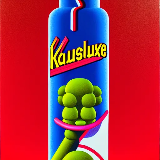 Image similar to cigarettes bottle by shusei nagaoka, kaws, david rudnick, airbrush on canvas, pastell colours, cell shaded, 8 k