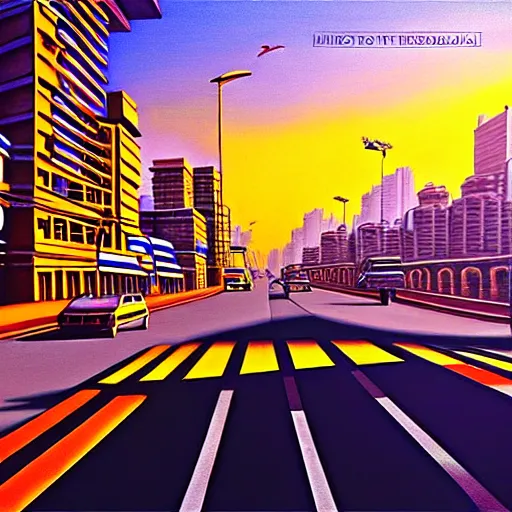 Prompt: mumbai in the future, city streets, golden hour, perspective artwork, photorealism