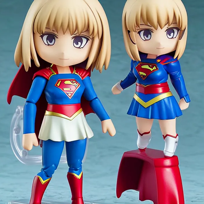 Image similar to supergirl, an anime nendoroid of supergirl, figurine, detailed product photo.