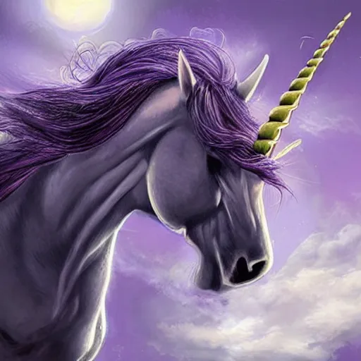 Image similar to a beautiful unicorn, fantasy art