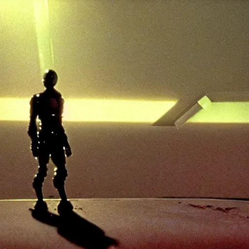 Image similar to movie still of a alien cyborg, cinematic composition, cinematic light, tungsten lighting criterion collection, by edgar wright and david lynch,