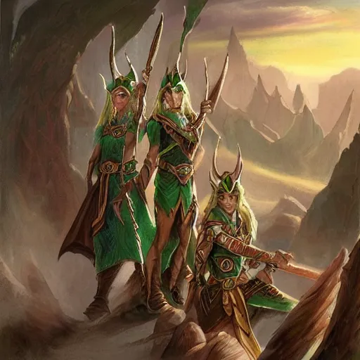 Prompt: llanowar elves, fantasy art