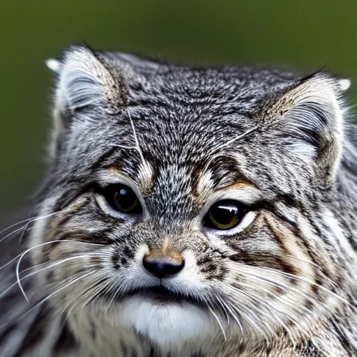 Image similar to pallas cat extreme closeup