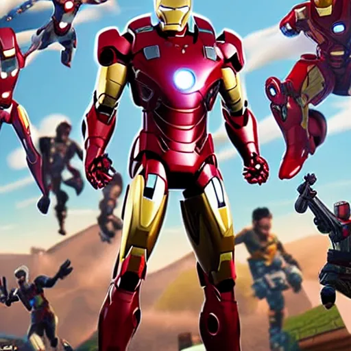 Image similar to iron man in fortnite