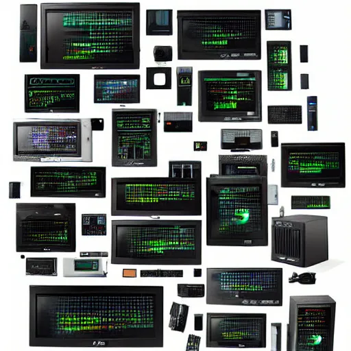 Image similar to e - waste computer monitor, computer parts, color photograph