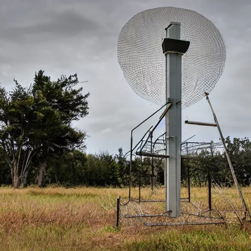 Prompt: Abandoned radar installation