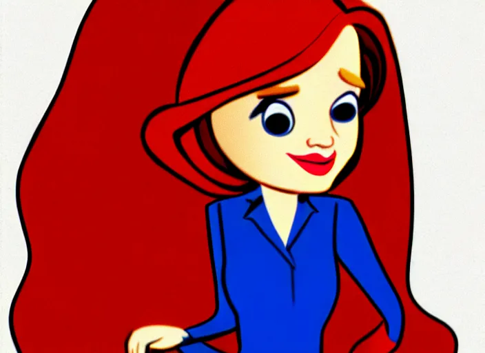 Prompt: dana scully in the style of 1 9 7 0 s disney animation