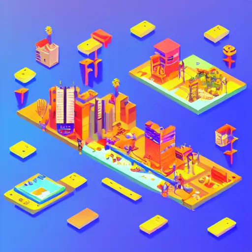 Image similar to pixorama, silicon valley, complex illustration, eboy, ecity, pixel art, isometric illustration, 3 d isometric pixel art, high detailed, trending on artstation