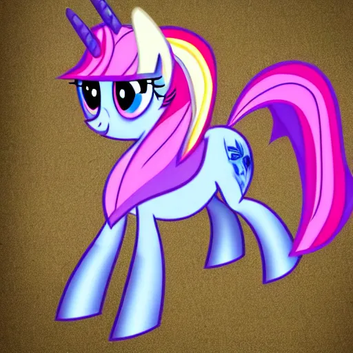 Image similar to photo of a my little pony that looks like a sasquatch