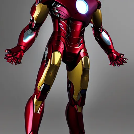 Prompt: octane rendering iron man suit , ultrarealistic