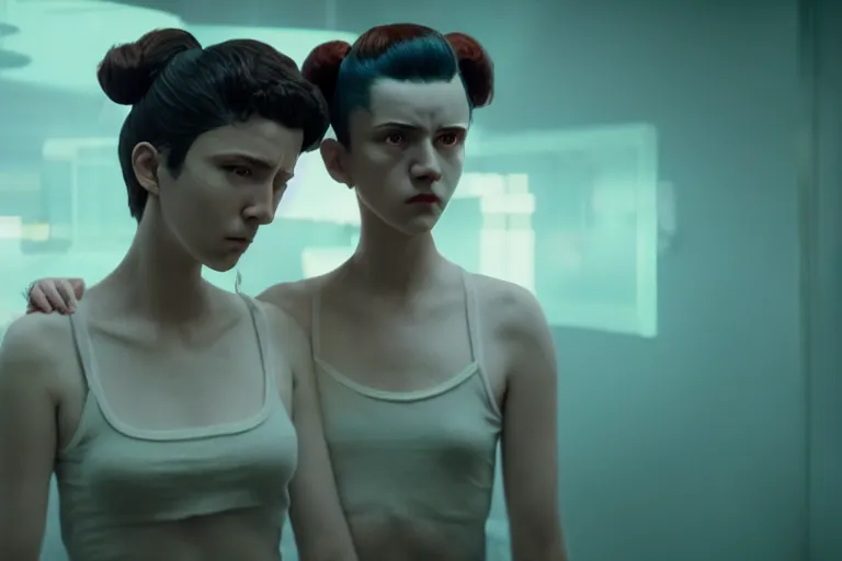 Image similar to vfx film, love death and robots, flat color profile low - key lighting award winning photography arri alexa cinematography, hyper real photorealistic cinematic, atmospheric cool colorgrade