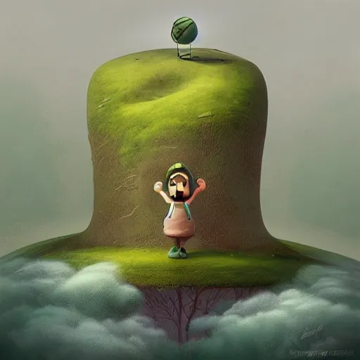 Prompt: Luigi, artwork by Gediminas Pranckevicius,