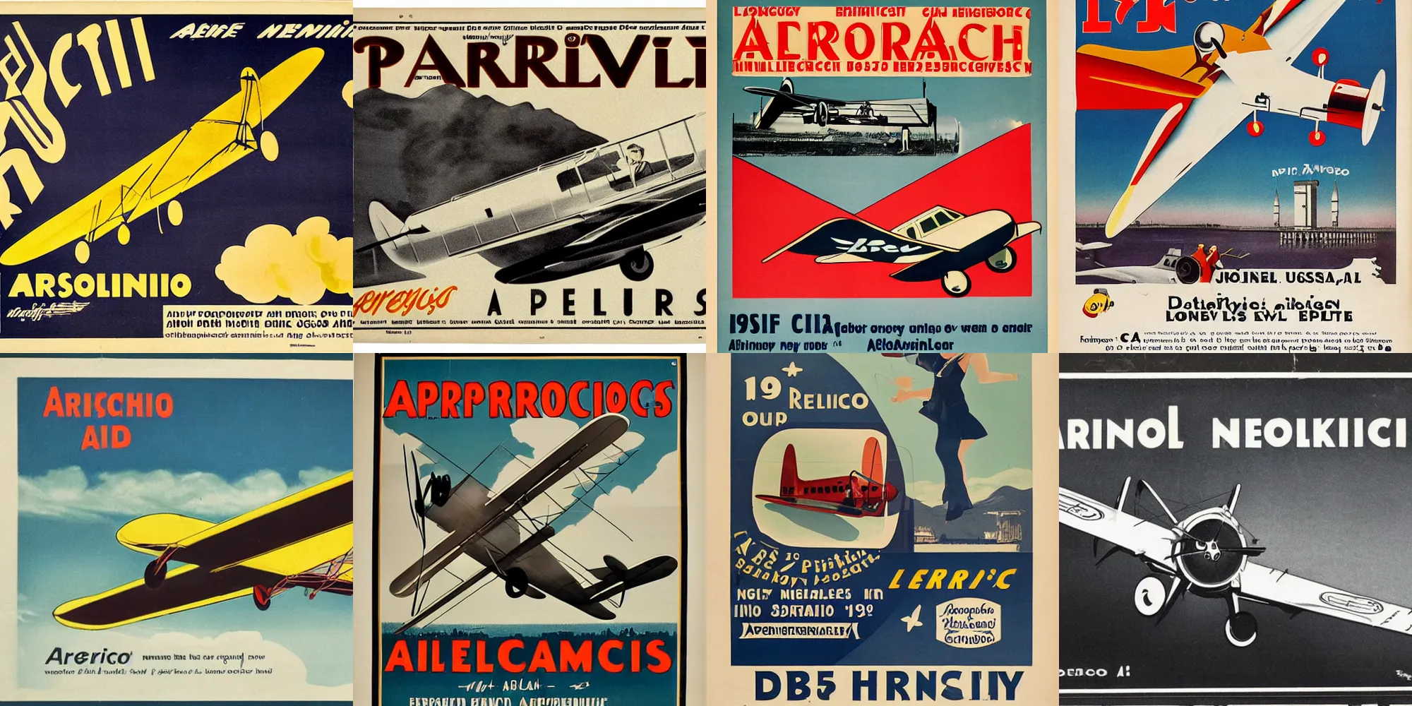 Prompt: 1930s advertising aeroplane helsinki