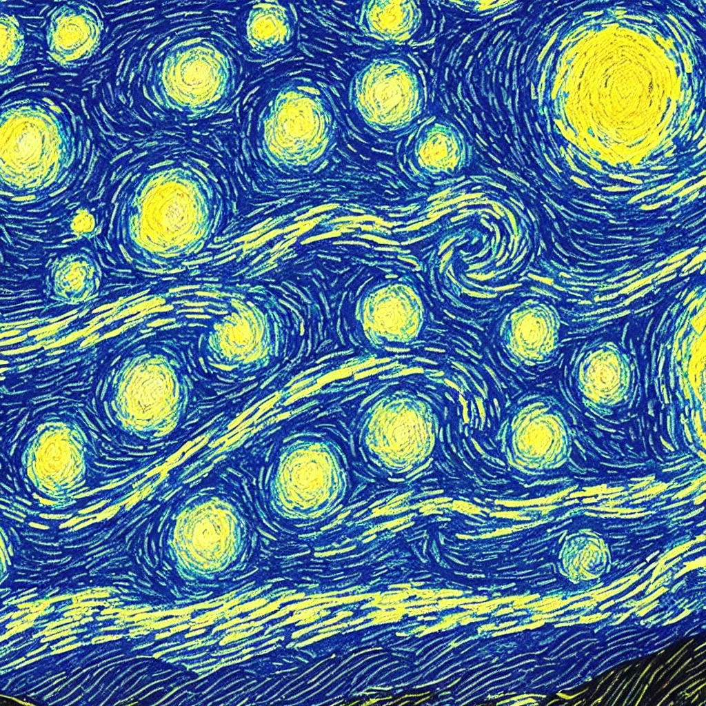Image similar to starry night texture art, 4k