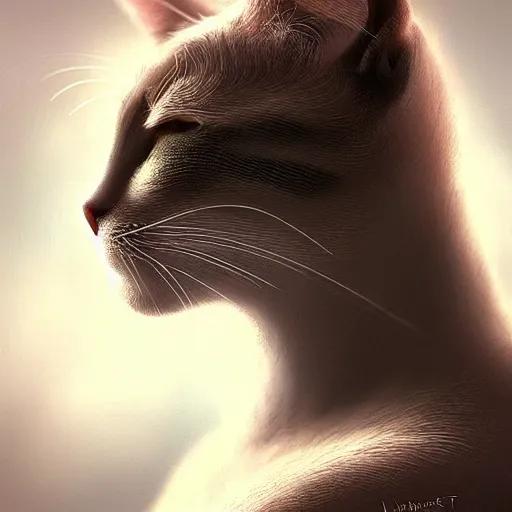 Prompt: profile photo of a cat, Art Station, Trending on Artstation, cgsociety, Pinterest, concept art, cinematic, 8k, hyper detailed, ultra realistic, epic, high resolution, digital art, ultra high quality, sci fi, robot, sharp, 4k UHD, realistic, intricate,